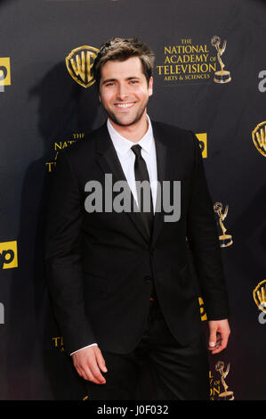 Actor Freddie Smith attends the 42nd annual Daytime Emmy Awards at Warner Bros. Studios on April 26th, 2015 in Burbank, California. Stock Photo