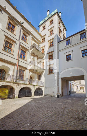 Wide angle picture of The Pomeranian Dukes Castle in Szczecin, Poland. Stock Photo