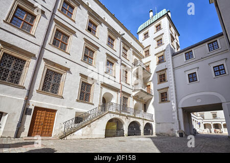 Wide angle picture of The Pomeranian Dukes Castle in Szczecin, Poland. Stock Photo