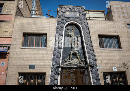 Bas relief on a building in Tehran city, capital of Iran and Tehran Province Stock Photo