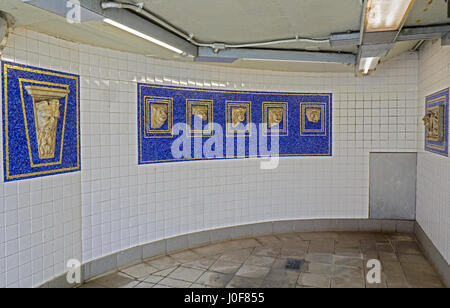 Art on display at the Eastern Parkway Brooklyn  museum subway station in Prospect Heights Brooklyn, New York City Stock Photo