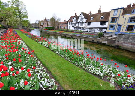 Westgate, which is the Medieval gate house area in Canterbury which is part of the city wall, the largest surviving in England. Stock Photo