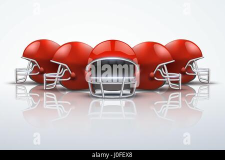 Sport Background with american football helmets Stock Vector