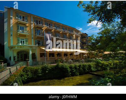 The beautiful view of the Atlantic hotel in Baden Baden, Baden Wuerttemberg, Germany Stock Photo
