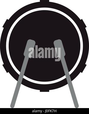 drum icon illustrated on a white background in vector Stock Vector
