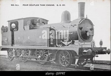 Locomotive no 663 four coupled tank engine Stock Photo - Alamy