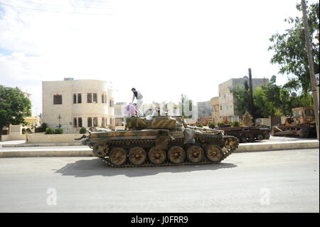 The  Free Syrian Army, the main armed rebel group fighting President Bashar al-Assad’s government. Azaz a stegic town roughly 30 kilometres north-nort Stock Photo