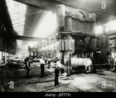 Heavy forgings press shop, Hadfields Ltd, Sheffield Stock Photo