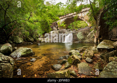 Little Crystal Creek Bridge in the Paluma Range. Stock Photo