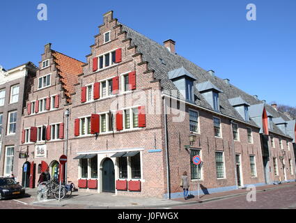 17th century warehouses of the Dutch East India company (Vereenigde Oostindische Compagnie) in the old Zuiderzee port of Hoorn, Netherlands. Stock Photo