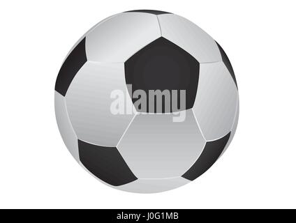 drawing of a soccer ball on white background Stock Vector