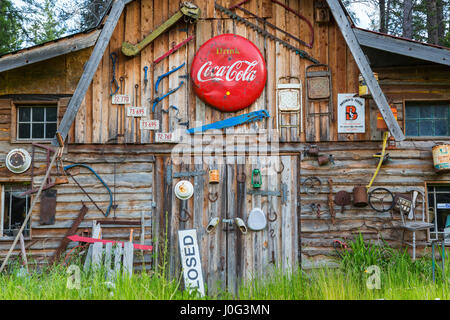 Old 'Americana' Barn, Montana, USA Stock Photo