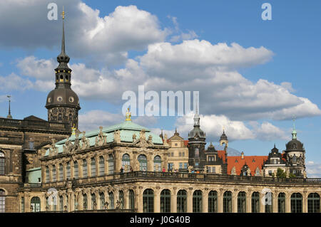Zwinger palace and Dresden castle, Dresden, Germany Stock Photo