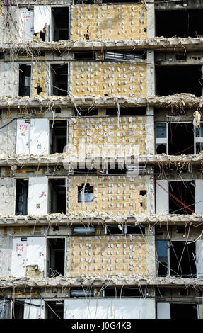 The Old American Express Europe headquarters building being demolished with new building behind Brighton UK Stock Photo