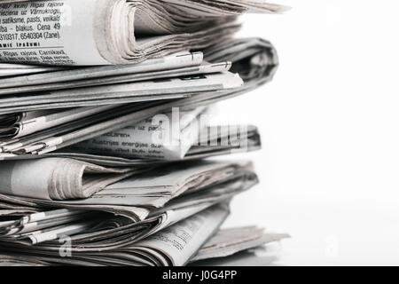 newspapers stack Stock Photo