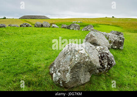 Prehistoric monuments at the Carrowmore Megalithic passage tomb complex, County Sligo, Ireland Stock Photo