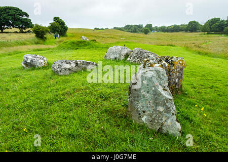 Prehistoric monuments at the Carrowmore Megalithic passage tomb complex, County Sligo, Ireland Stock Photo