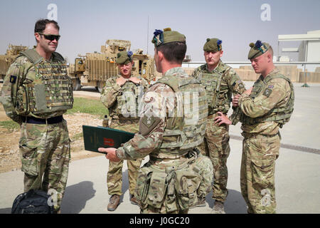 United Kingdom Lt. Gen. Patrick Sanders, commander, Field Army, right ...