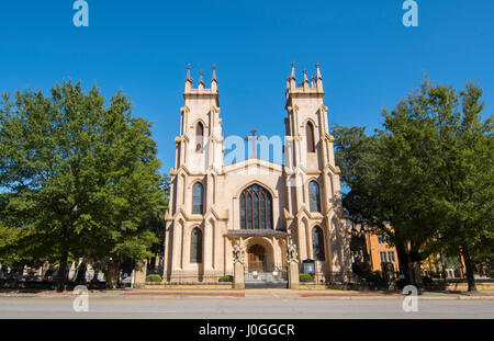 Columbia South Carolina Trinity Episcopal Church 1812 downtown on Sumter Street Cathedral Stock Photo