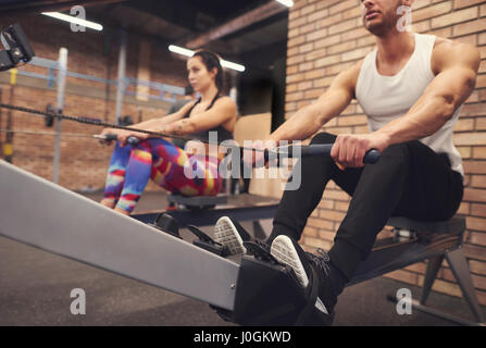 Couple doing crossfit training on the gym Stock Photo