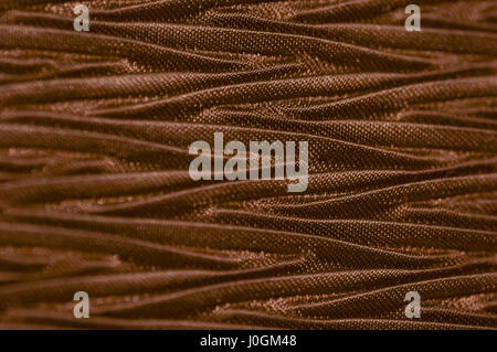 macro of luxurious chocolate color fabric Stock Photo