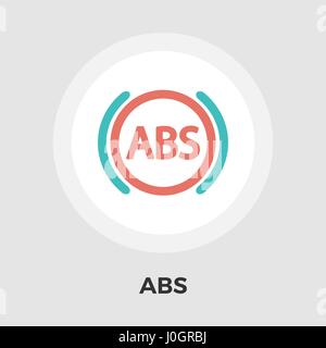 ABS  icon vector. Flat icon isolated on the white background. Editable EPS file. Vector illustration. Stock Vector