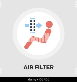 Air filter icon vector. Flat icon isolated on the white background. Editable EPS file. Vector illustration. Stock Vector