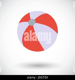Beach ball icon. Flat vector related icon for web and mobile applications. It can be used as - logo, pictogram, icon, infographic element. Vector Illu Stock Vector