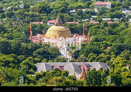 View of the Sitagu International Buddhist Academy complex in the city of Sagaing, Myanmar Stock Photo