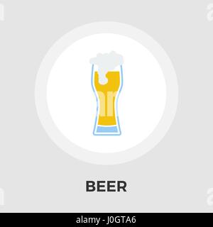 Beer icon vector. Flat icon isolated on the white background. Editable EPS file. Vector illustration. Stock Vector