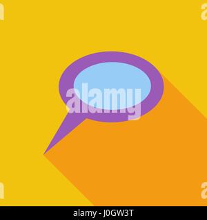 Chat icon. Flat vector related icon with long shadow for web and mobile applications. It can be used as - logo, pictogram, icon, infographic element.  Stock Vector