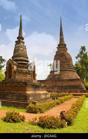 Wat Mahathat at Sukhothai Historical Park, Thailand. Stock Photo