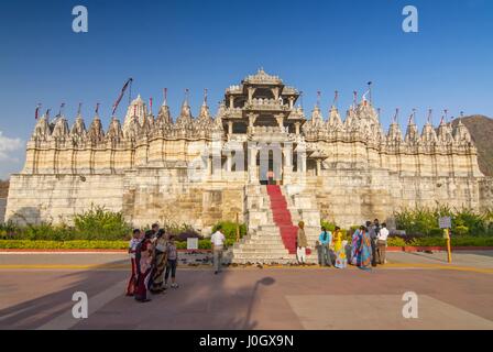 Main entrance to the Jain Temple, Ranakpur, Rajasthan, India. Stock Photo