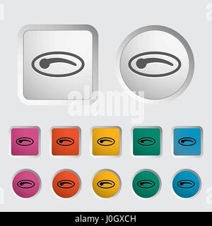Car door handle, single icon. Vector illustration. Stock Vector