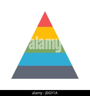 Chart Pyramid Flat Vector Icon. Flat icon isolated on the white background. Editable EPS file. Vector illustration. Stock Vector