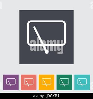 Car flat icon wiper. Vector illustration. Stock Vector