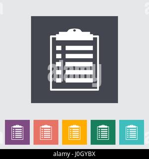 Clipboard flat icon. Vector illustration EPS. Stock Vector