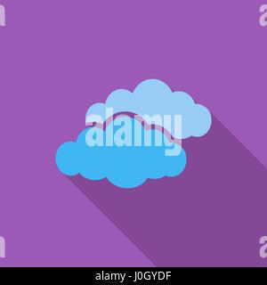 Overcast icon. Flat vector related icon with long shadow for web and mobile applications. It can be used as - logo, pictogram, icon, infographic eleme Stock Vector