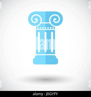 Column. Single flat icon on white background. Vector illustration. Stock Vector