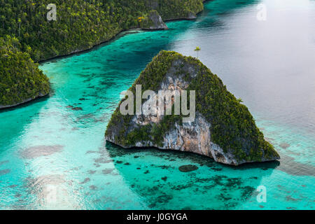 Panoramic View of Wayag, Raja Ampat, West Papua, Indonesia Stock Photo