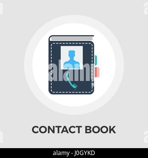 Contact book icon vector. Flat icon isolated on the white background. Editable EPS file. Vector illustration. Stock Vector