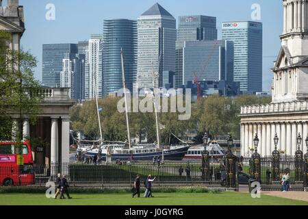 London: 12th  April 2017. Rendez-Vous 2017 Tall Ships Regatta hosted at Greenwich and Woolwich from 13th - 16th April.  :Credit claire doherty Alamy/Live News. Stock Photo