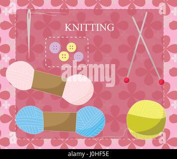 Knitting equipment icon Stock Vector