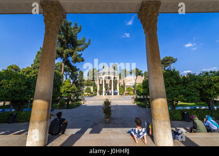 Tomb of Hafez memorial hall called Hafezieh in Shiraz city, capital of Fars Province in Iran Stock Photo