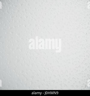 Water droplets on frosted glass, close-up, realistic 3D rendering Stock Photo