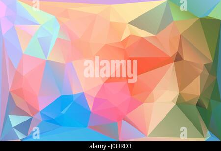 Triangle mosaic low polygonal abstract background. Vector illustration. Colorful polygon gradient futuristic horizontal pattern. Stock Vector