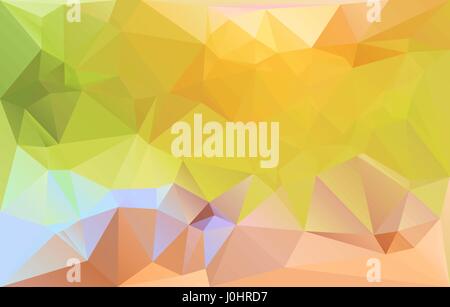 Green brown yellow horizontal abstract background. Low polygonal gradient vibrant pattern. Vector illustration. Lowpoly texture backdrop. Stock Vector