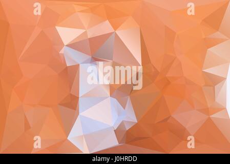 Bright orange lowpoly mosaic horizontal layout background. Vector illustration. Abstract fire reflection diamond surface. Stock Vector