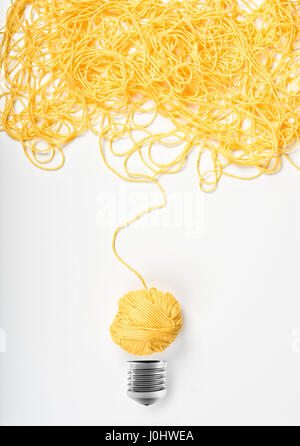 Concept of idea and innovation with wool ball Stock Photo