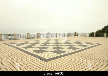 A large open air checker board Stock Photo